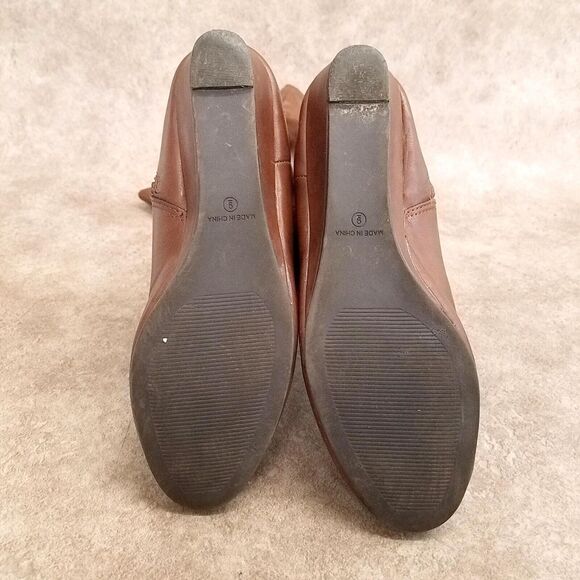 Style & Co. Womens Rainne Size 9 Tan Low Wedge Knee High Riding Boots - Picture 10 of 12